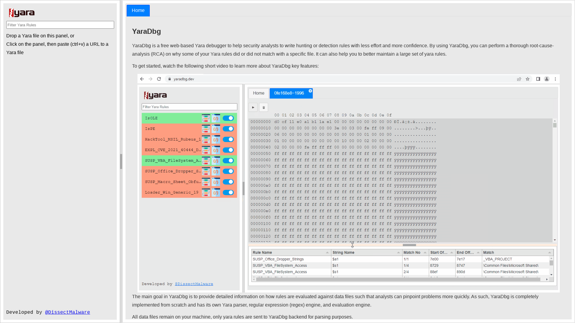 YaraDBG v0.0.2