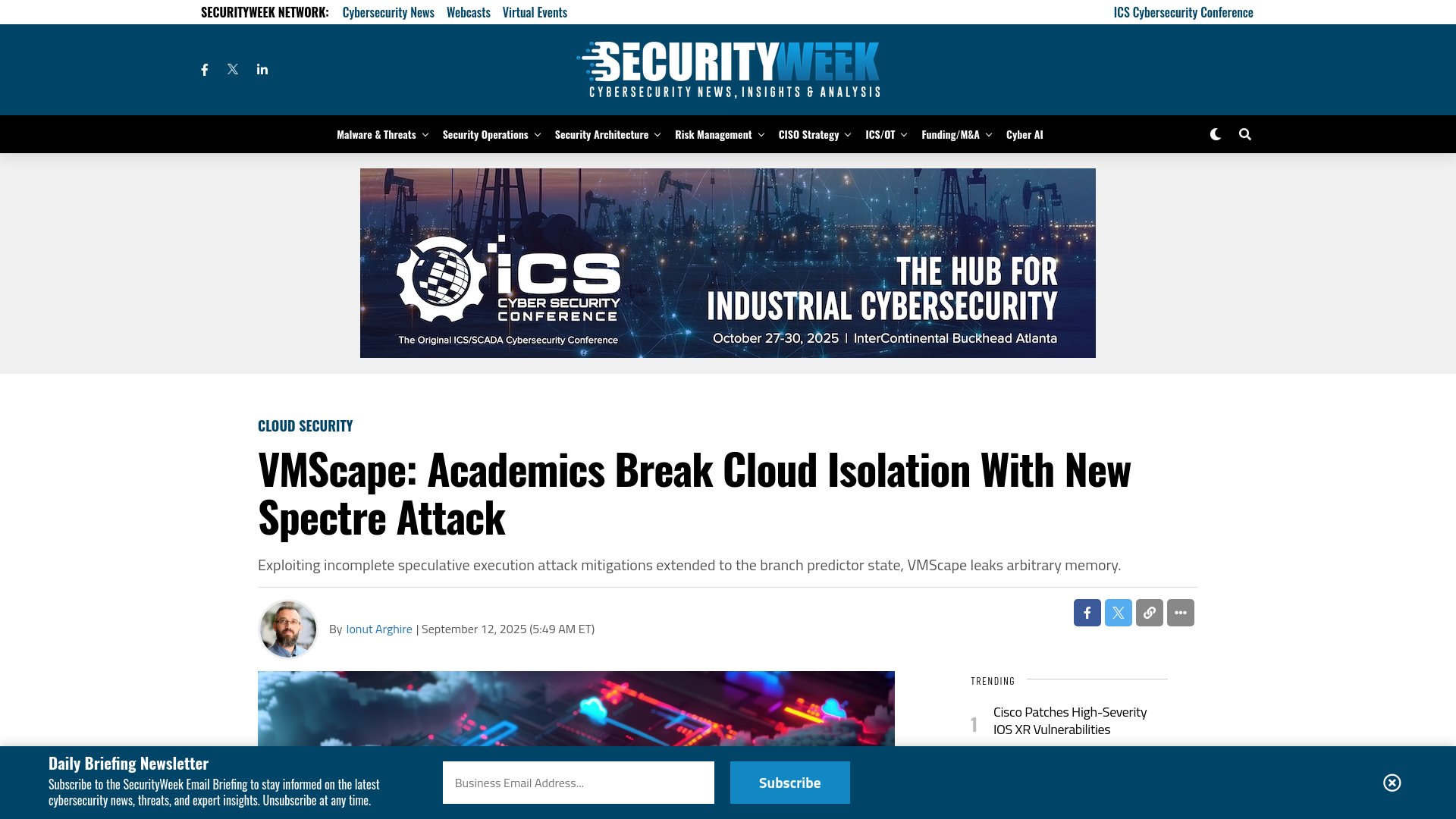VMScape: Academics Break Cloud Isolation With New Spectre Attack - SecurityWeek