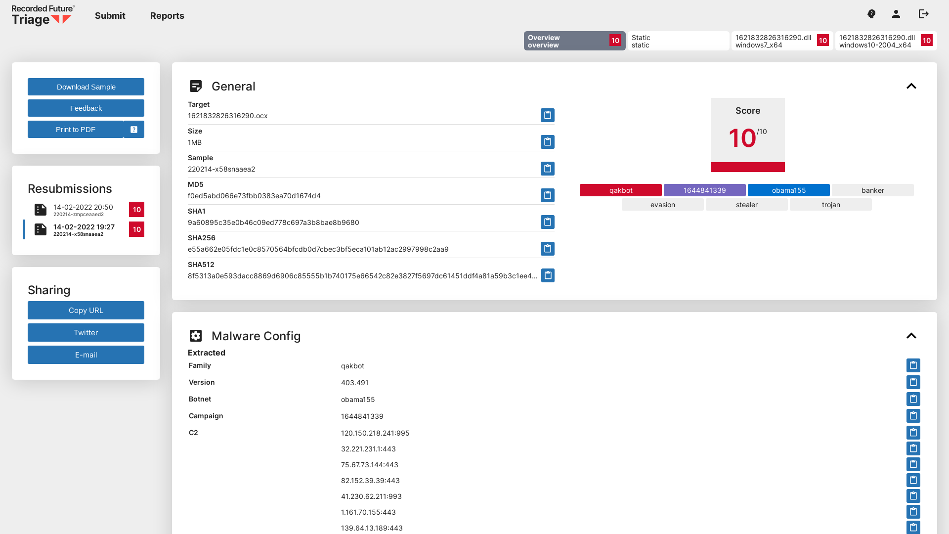 Triage | Malware sandboxing report by Hatching Triage