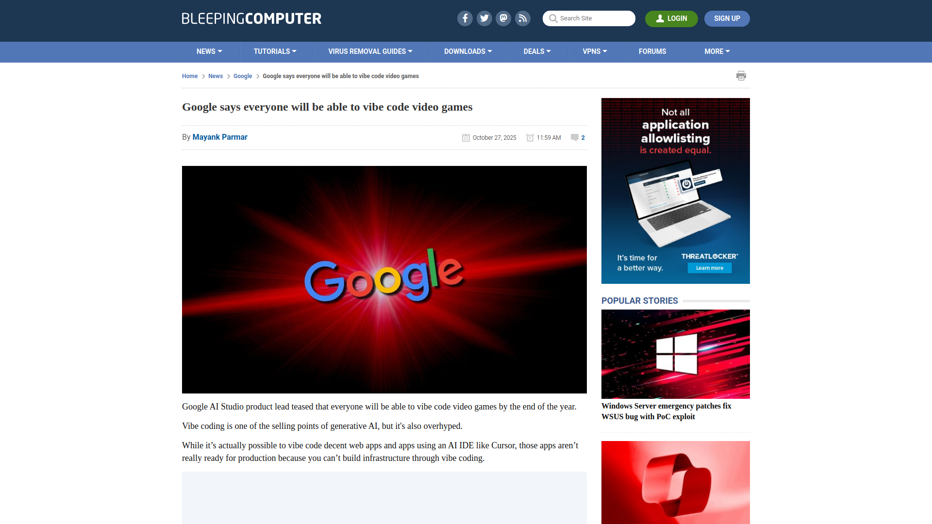 Google says everyone will be able to vibe code video games