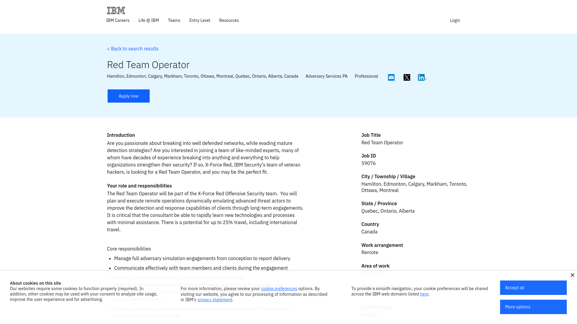 Red Team Operator - 59076 - IBM
