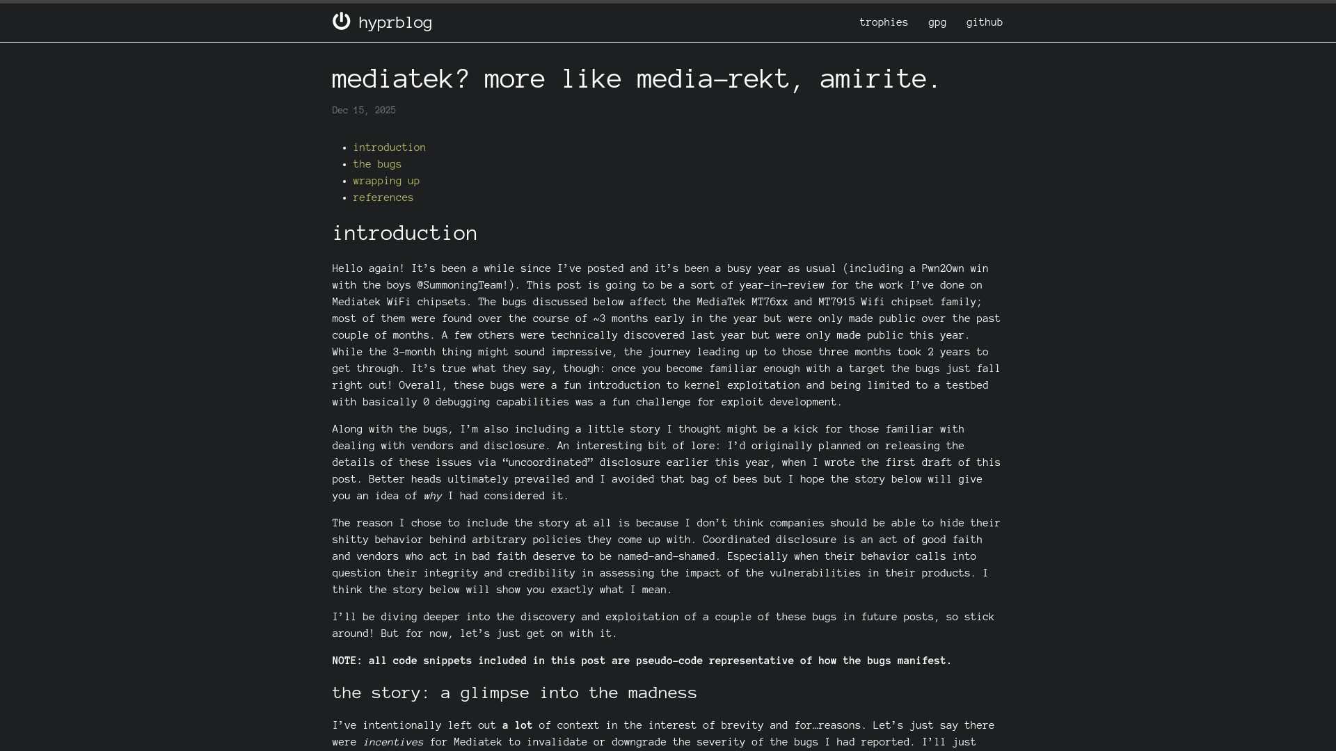 mediatek? more like media-REKT, amirite. | hyprblog