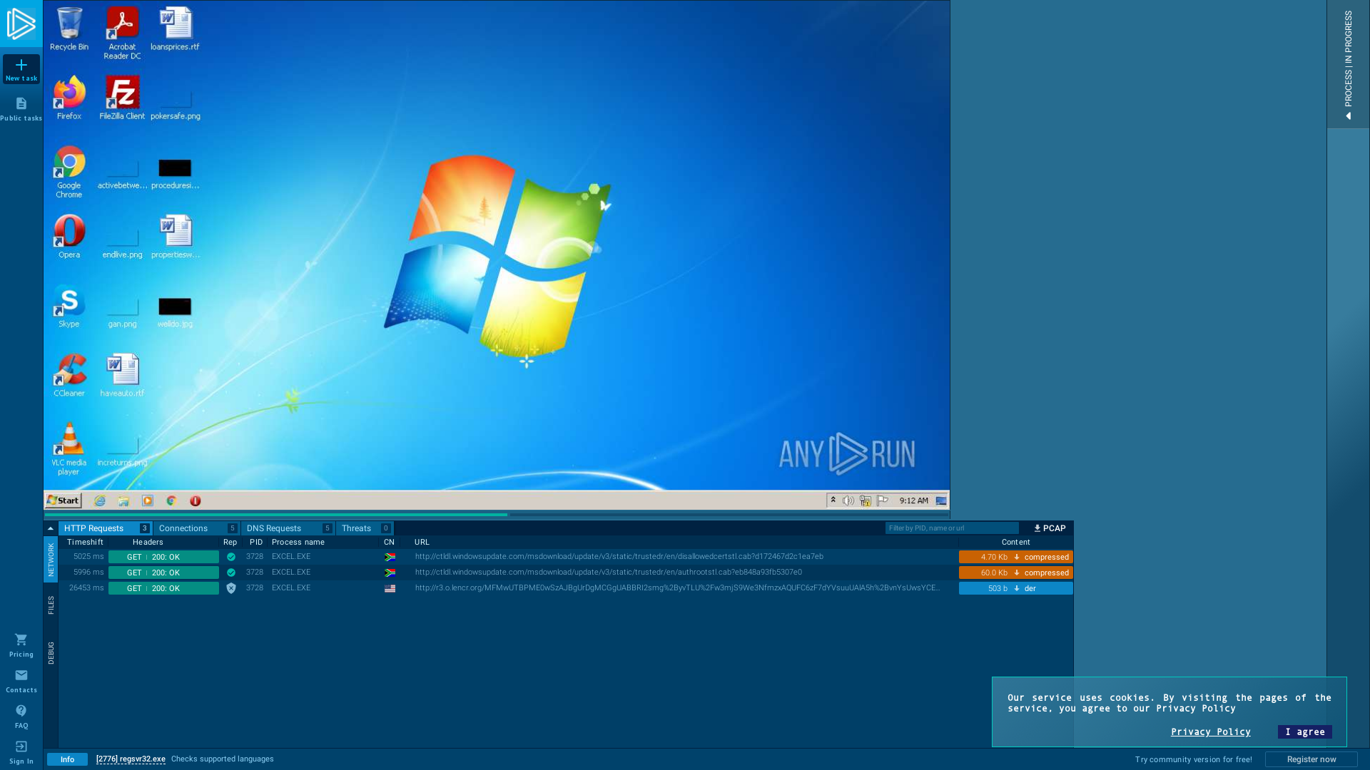 sample20220608-01.xlsm (MD5: C8CD88EF38E0C74A74E255DF1CFB35AB) - Interactive analysis - ANY.RUN