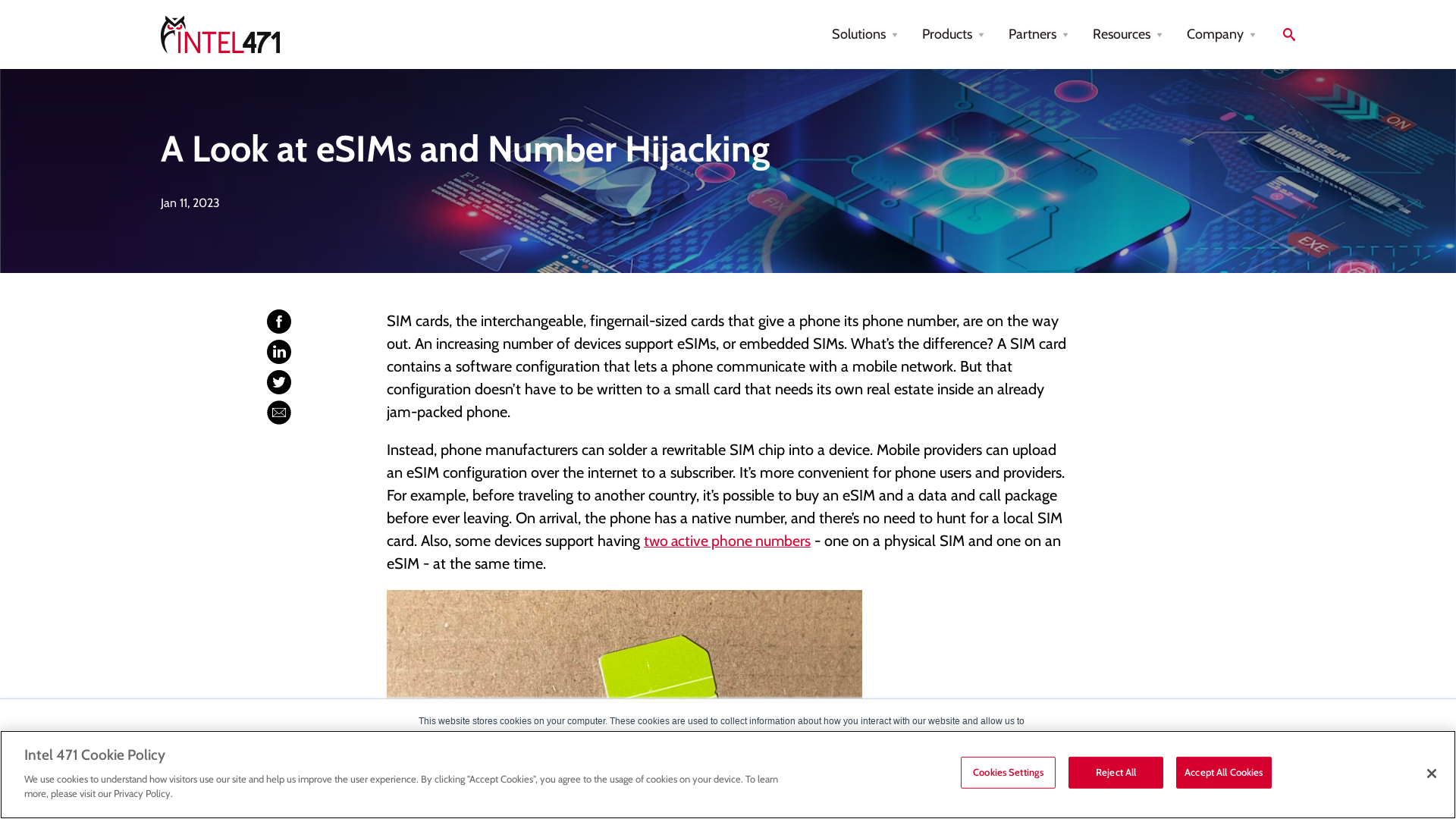 A Look at eSIMs and Number Hijacking | Intel471