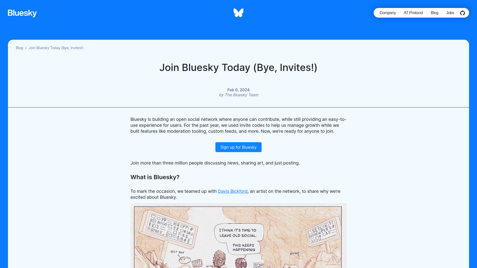 Join Bluesky Today (Bye, Invites!) - Bluesky