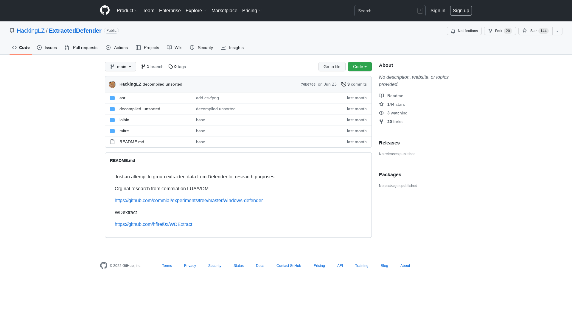 GitHub - HackingLZ/ExtractedDefender