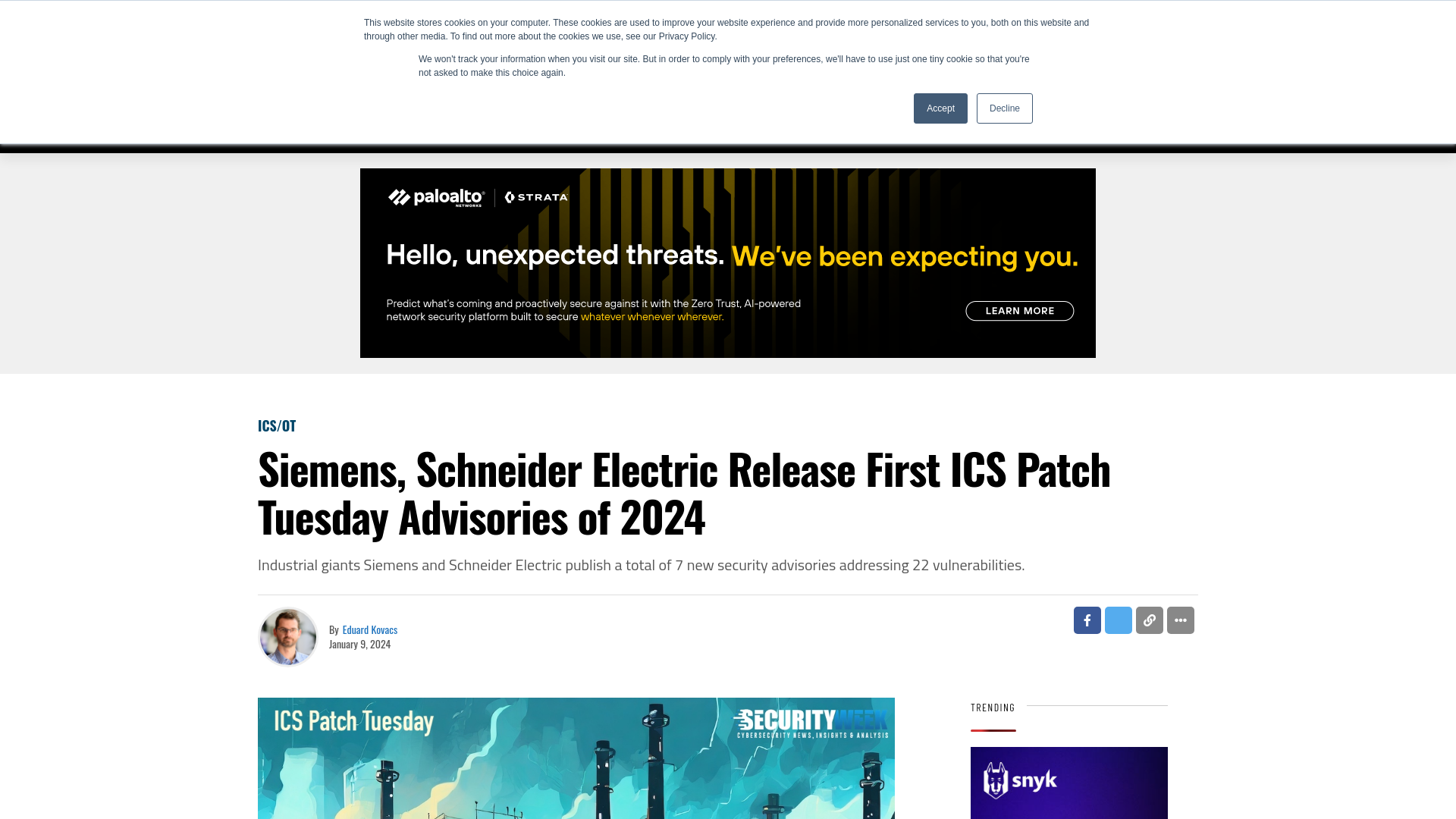 Siemens, Schneider Electric Release First ICS Patch Tuesday Advisories of 2024 - SecurityWeek