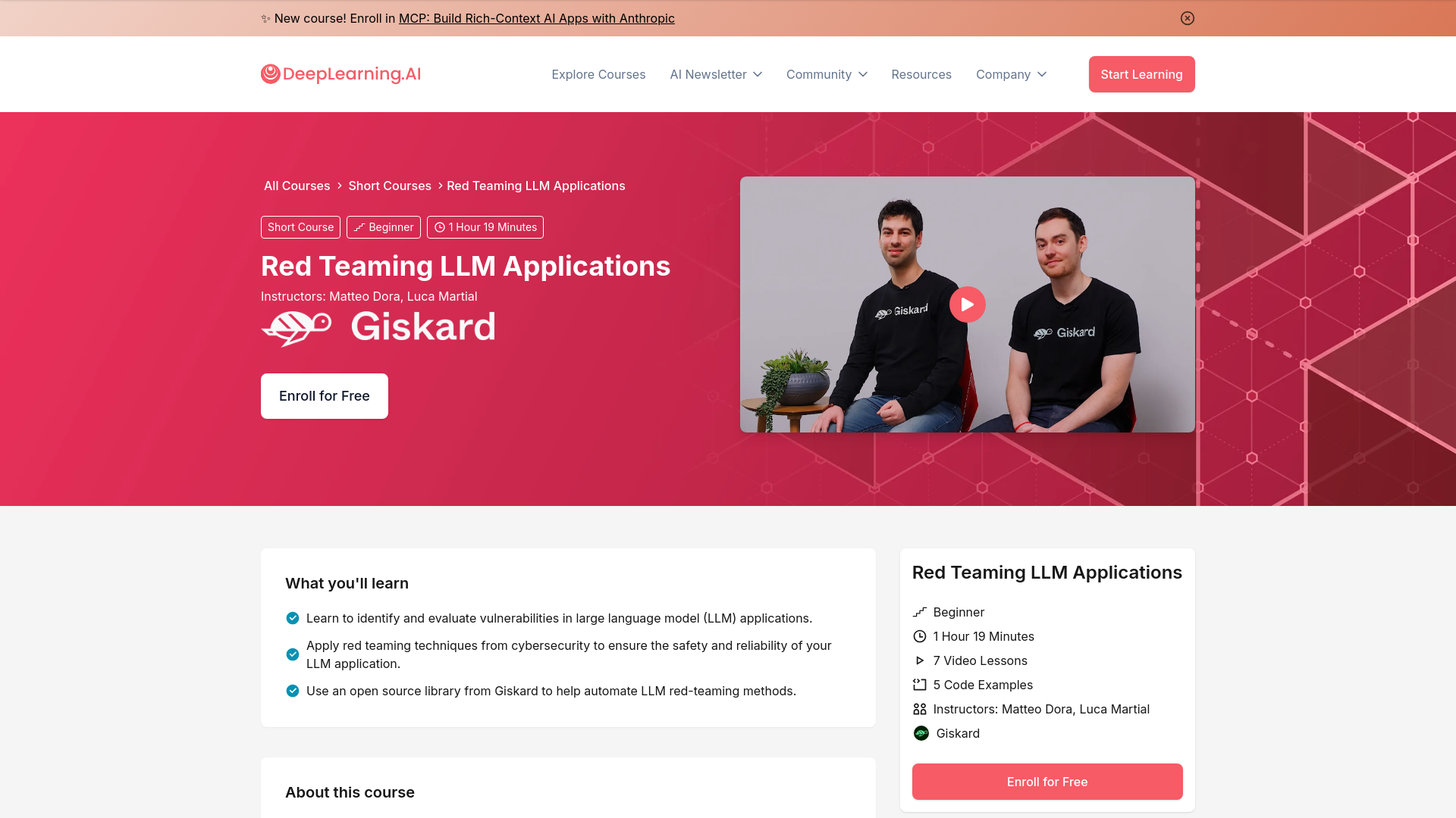 Red Teaming LLM Applications - DeepLearning.AI