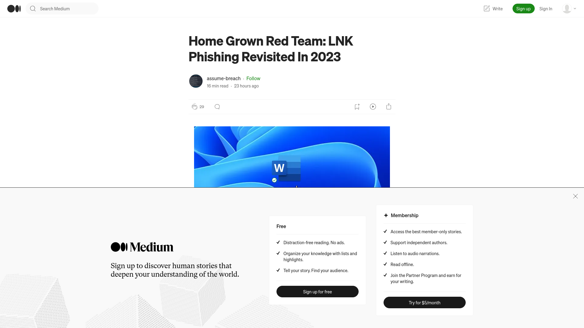 Home Grown Red Team: LNK Phishing Revisited In 2023 | by assume-breach | Oct, 2023 | Medium