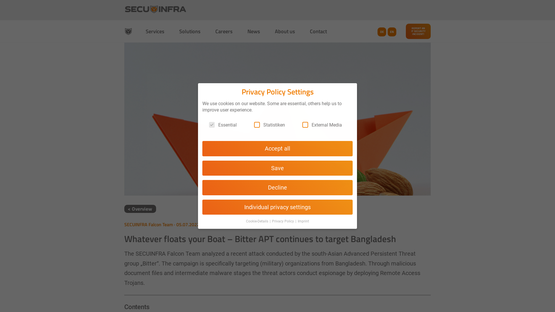 Bitter APT continues to target Bangladesh | SECUINFRA Falcon Team