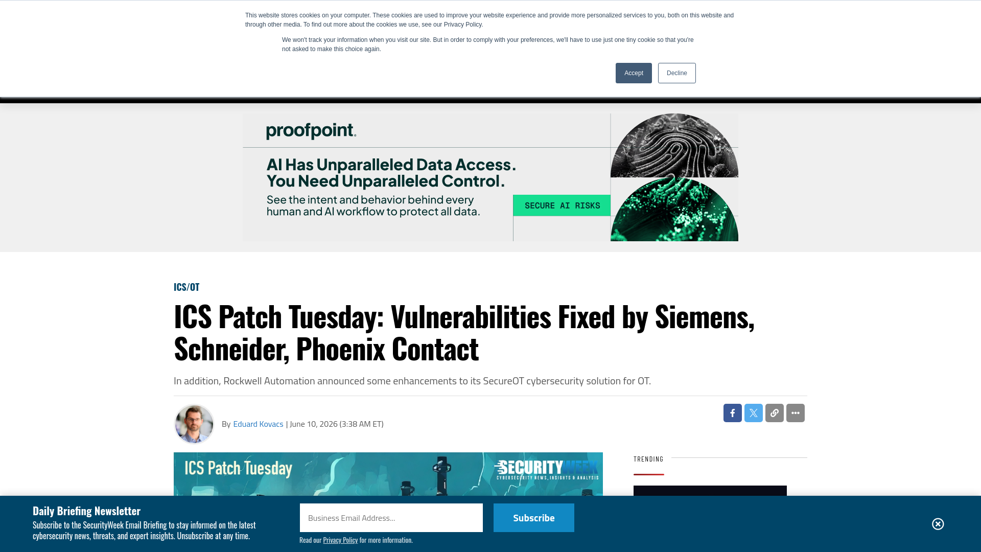 ICS Patch Tuesday: Vulnerabilities Fixed by Siemens, Schneider, Phoenix Contact - SecurityWeek