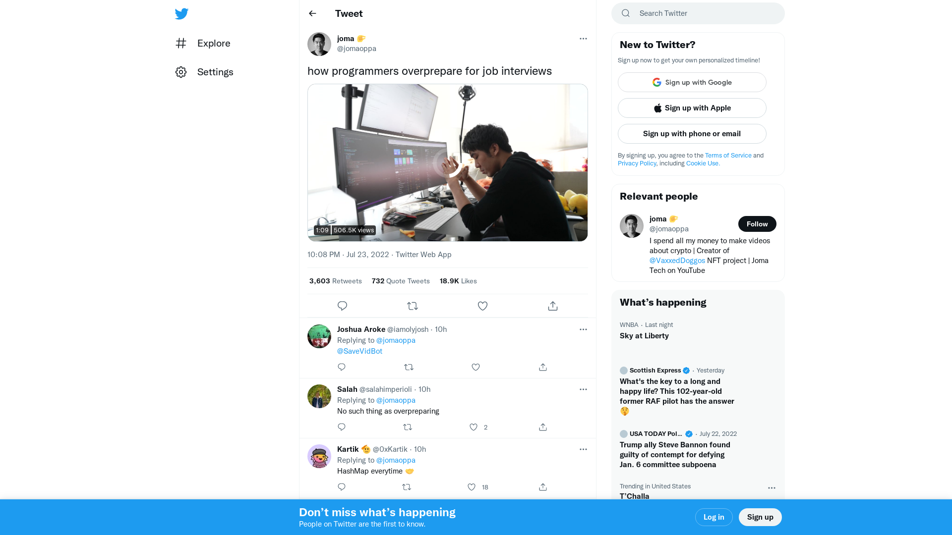 joma 🤏 on Twitter: "how programmers overprepare for job interviews https://t.co/f5ip8nraib" / Twitter