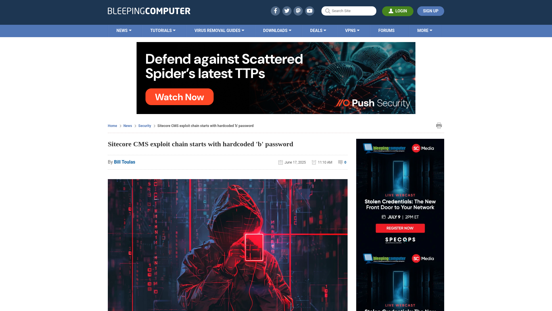 Sitecore CMS exploit chain starts with hardcoded 'b' password