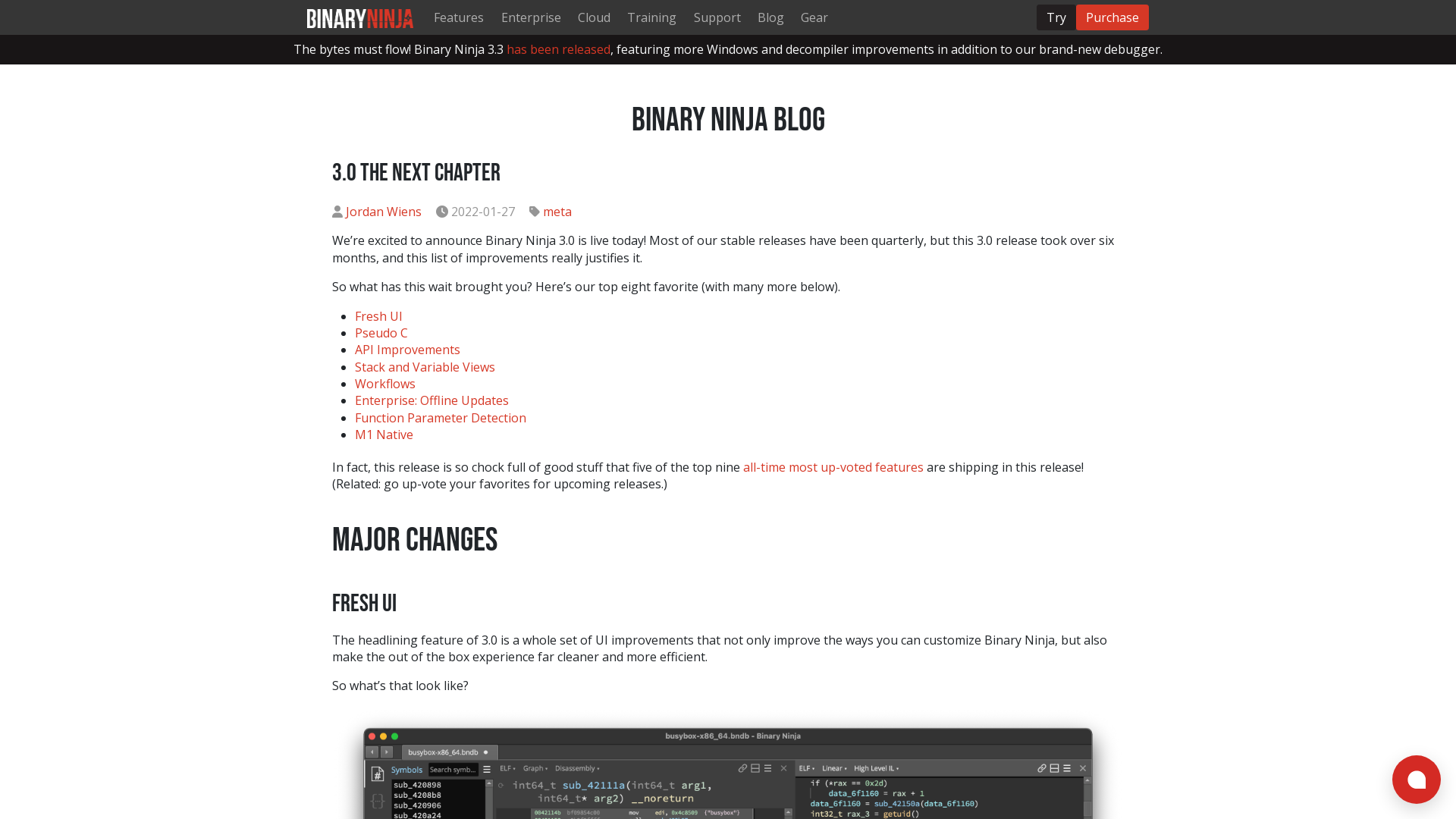 Binary Ninja - 3.0 The Next Chapter