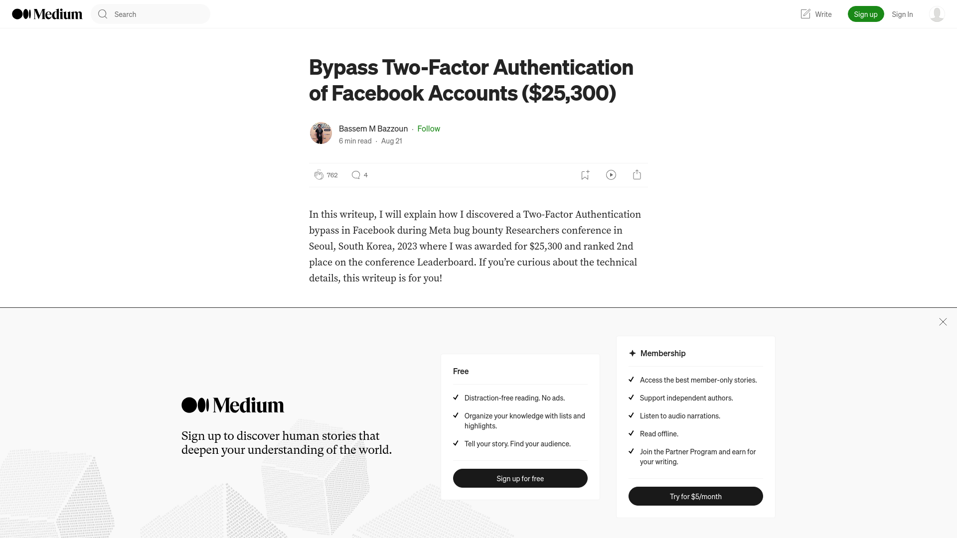 Bypass Two-Factor Authentication of Facebook Accounts ($25,300) | by Bassem M Bazzoun | Medium