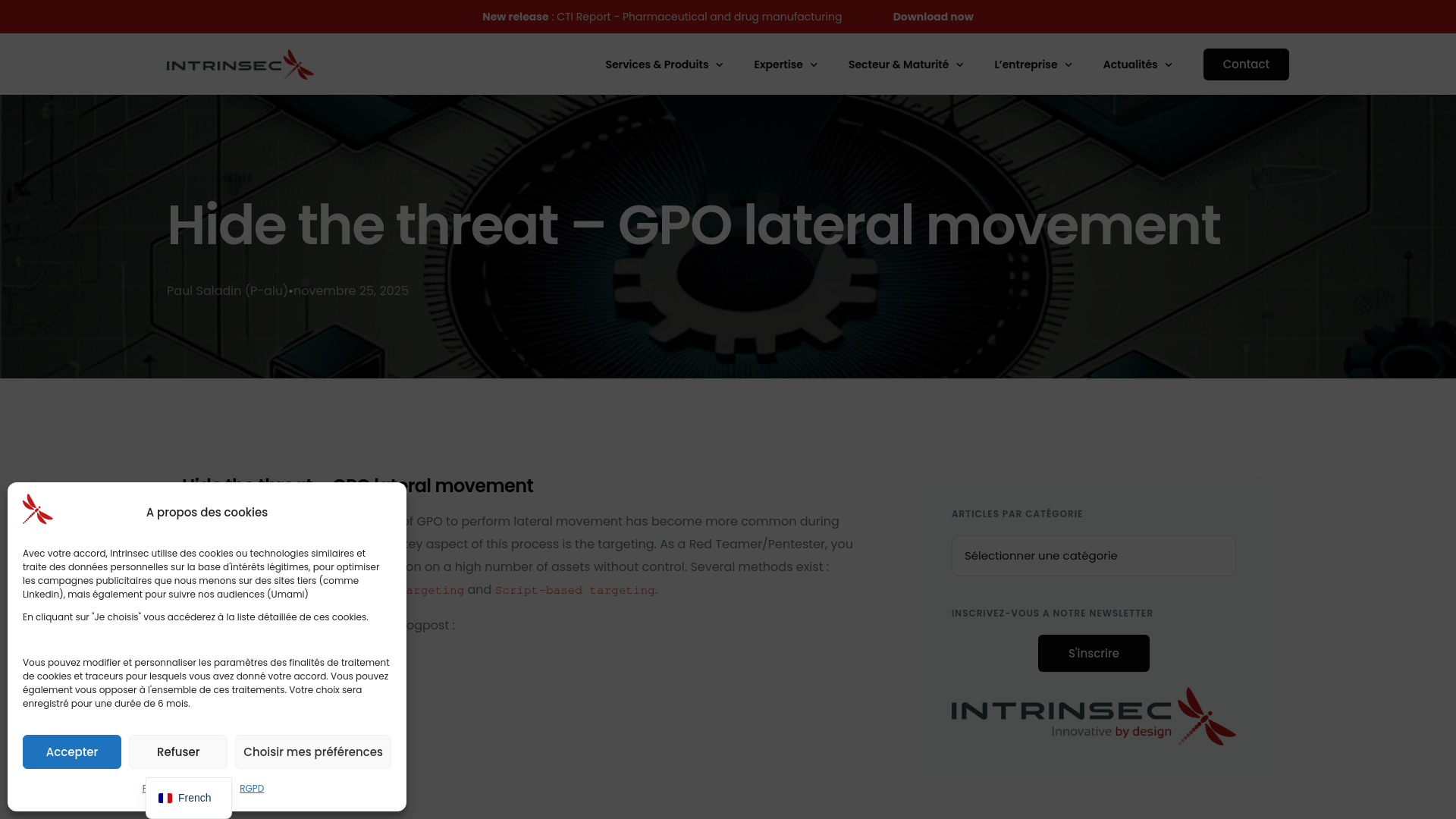 Hide the threat - GPO lateral movement - INTRINSEC