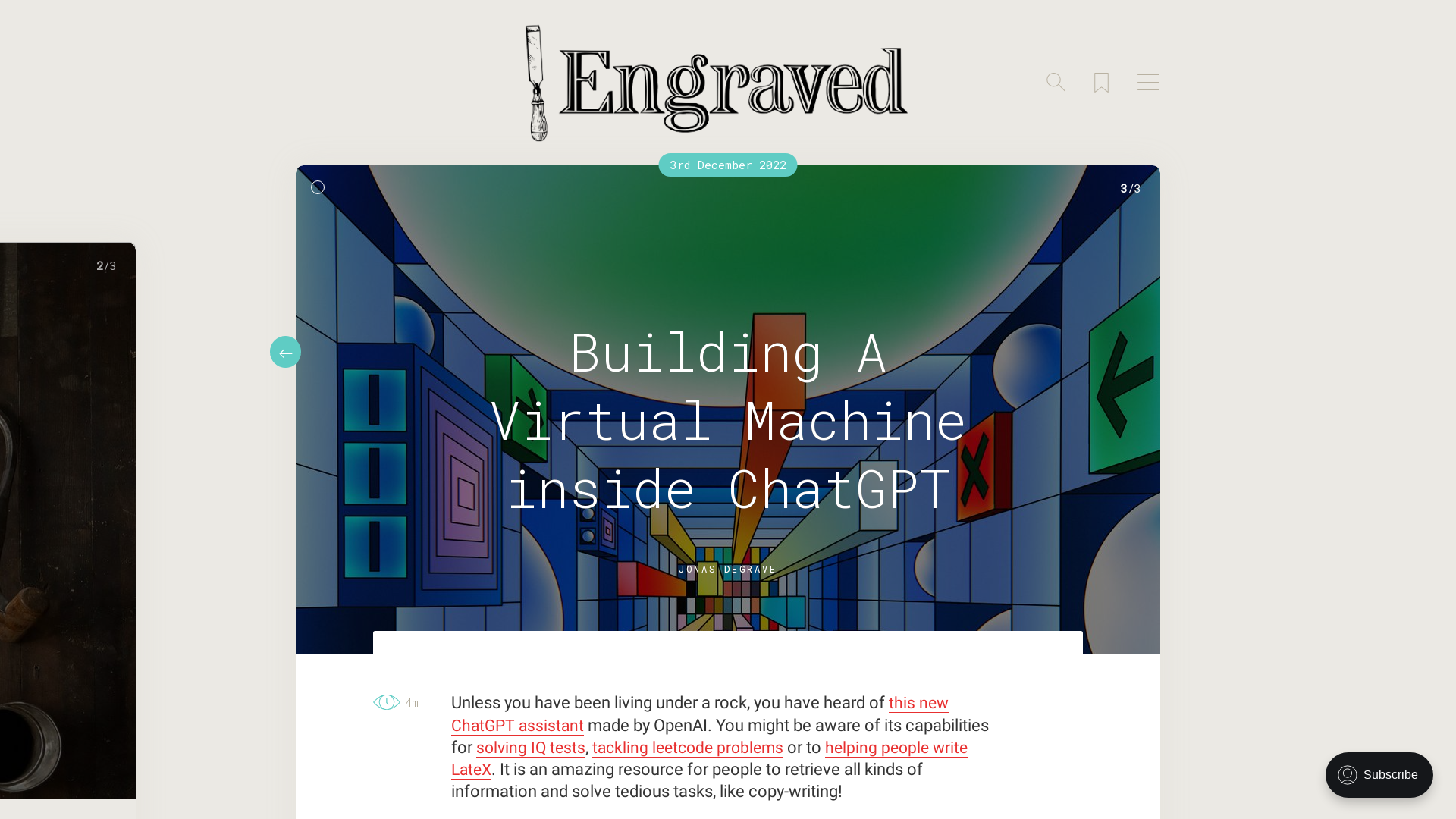 Building A Virtual Machine inside ChatGPT