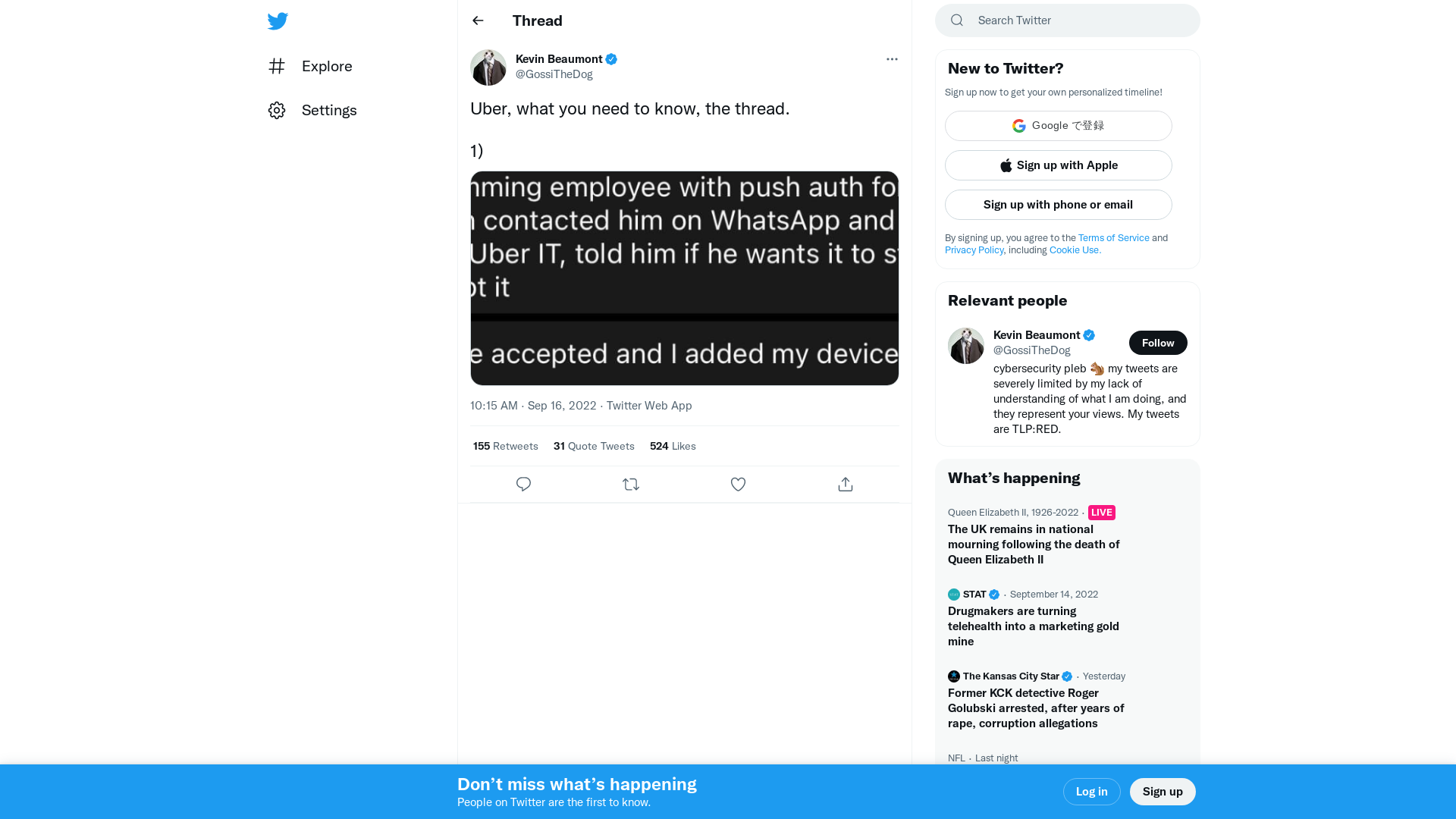 Kevin Beaumont on Twitter: "Uber, what you need to know, the thread. 1) https://t.co/CXU75bqrZU" / Twitter