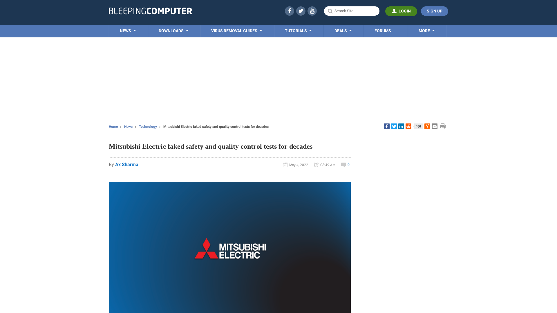 Mitsubishi Electric faked safety and quality control tests for decades
