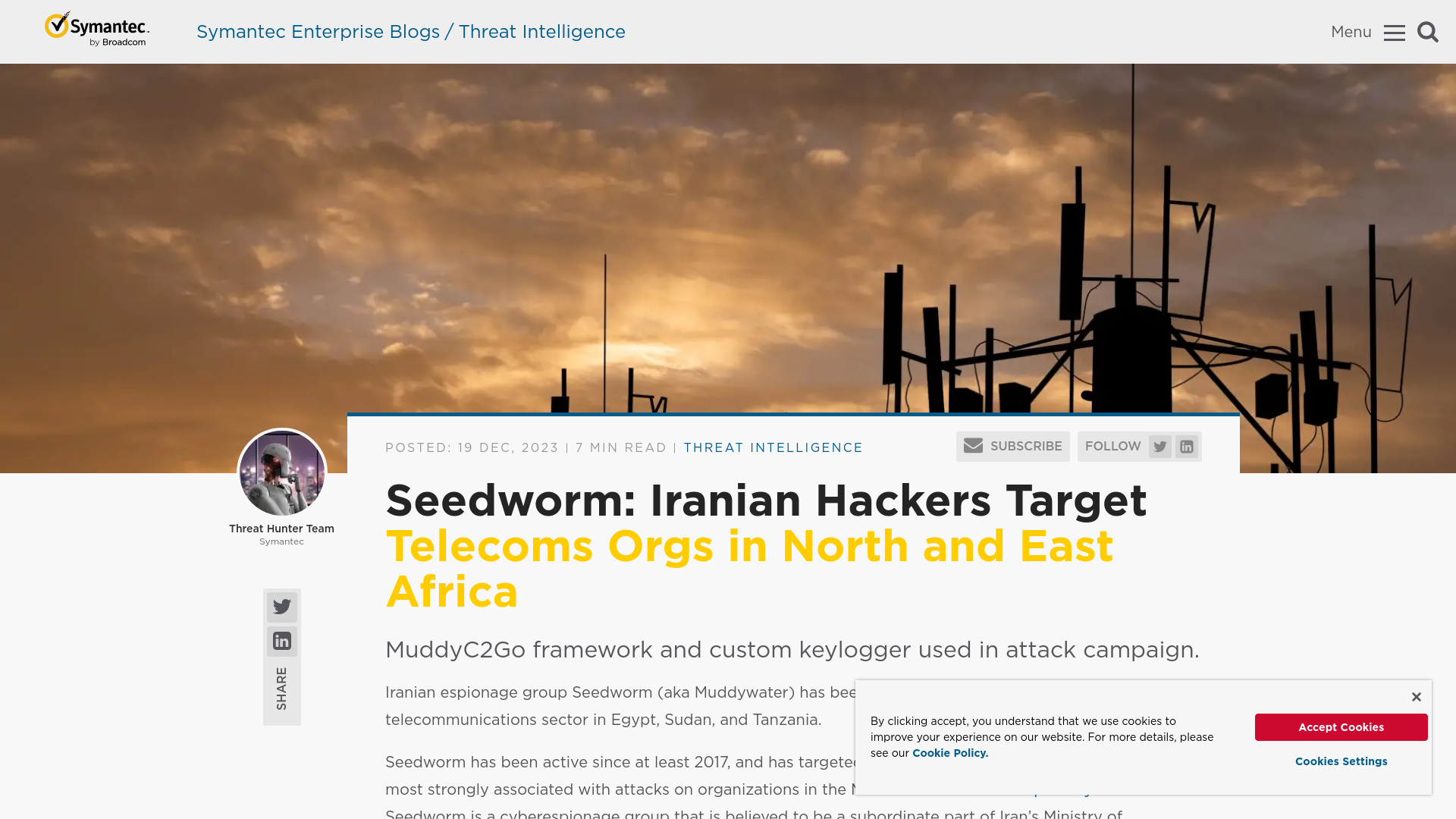 Seedworm: Iranian Hackers Target Telecoms Orgs in North and East Africa | Symantec Enterprise Blogs