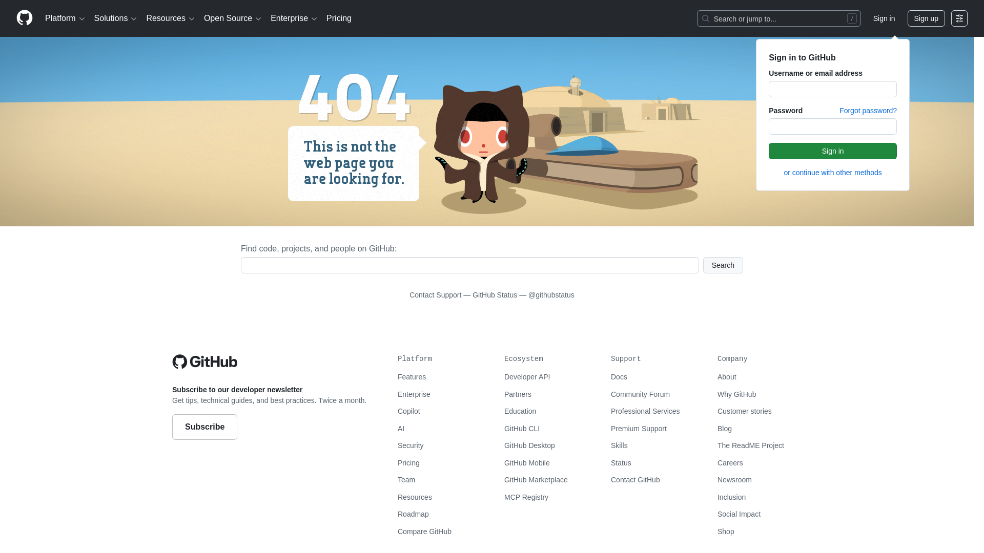 Page not found · GitHub · GitHub