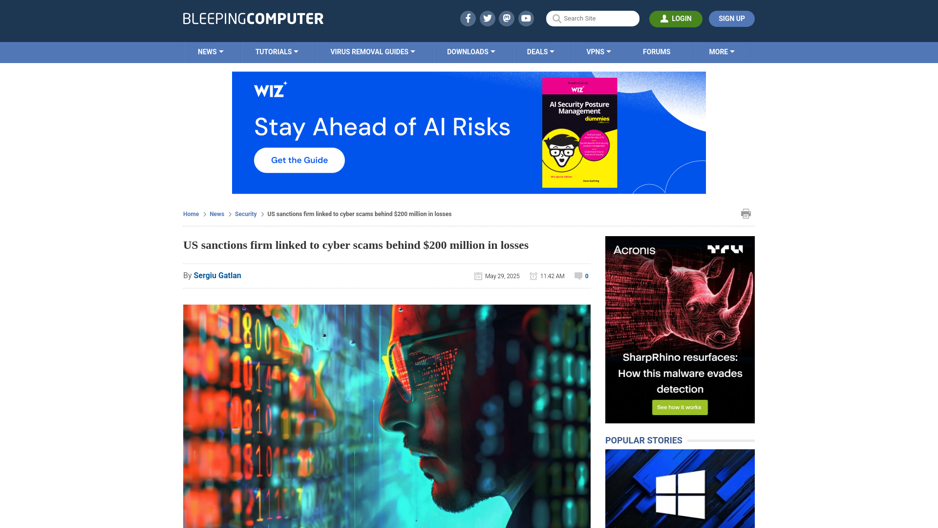 US sanctions firm linked to cyber scams behind $200 million in losses