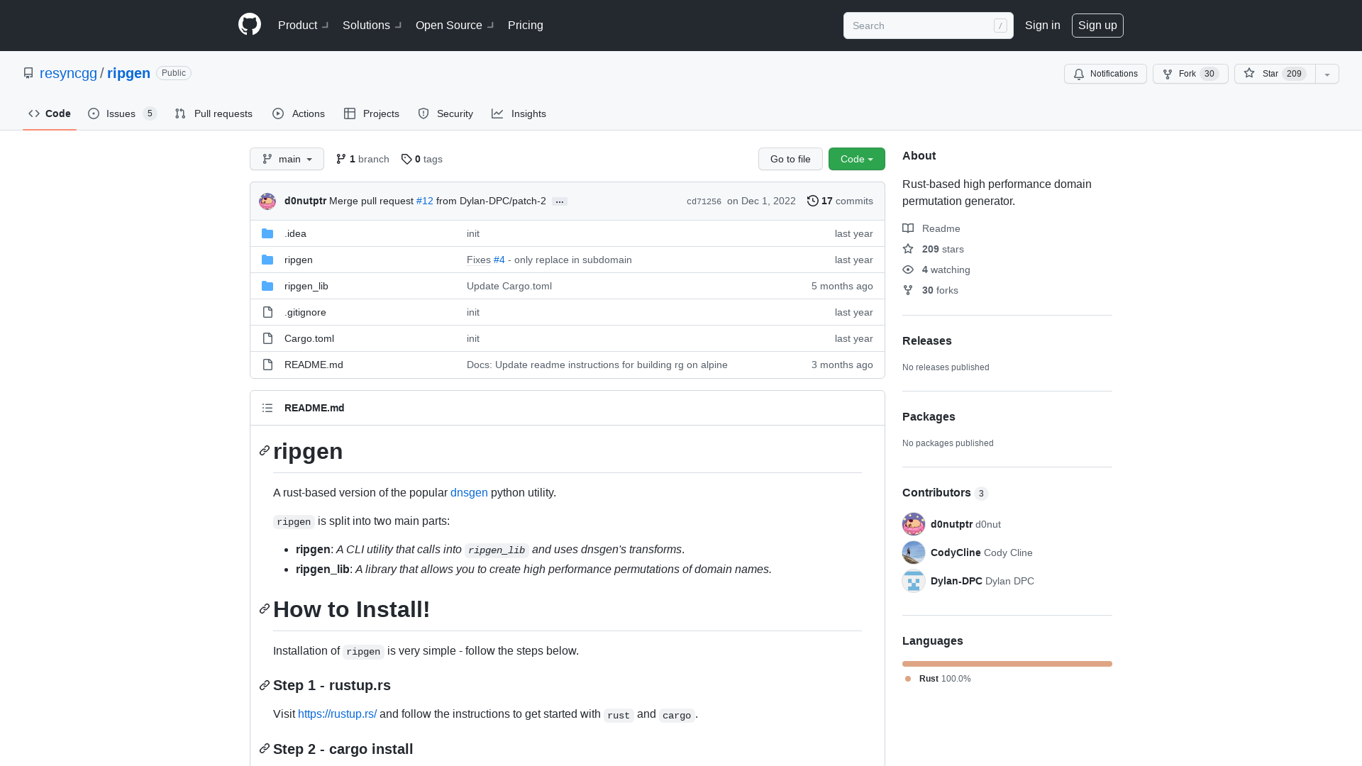 GitHub - resyncgg/ripgen: Rust-based high performance domain permutation generator.